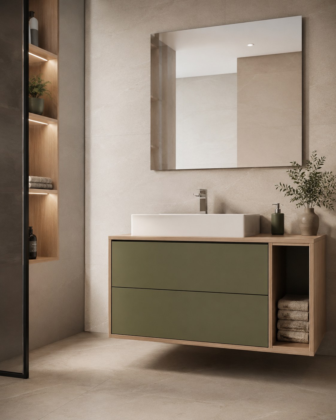 Olive Storage Vanity