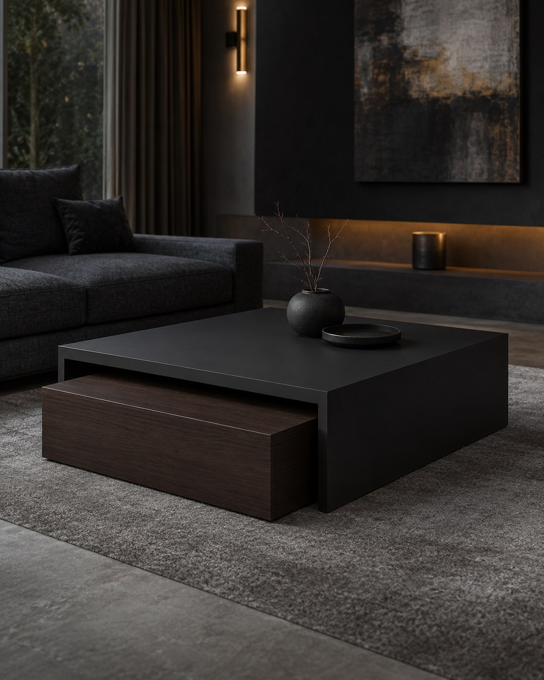 Black Nested Coffee Table