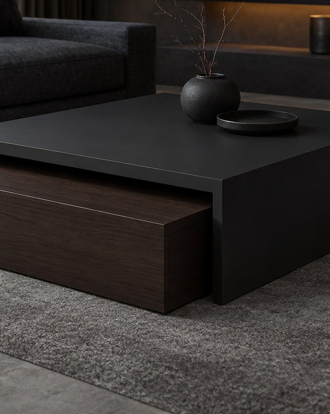 Black Nested Coffee Table photo 2