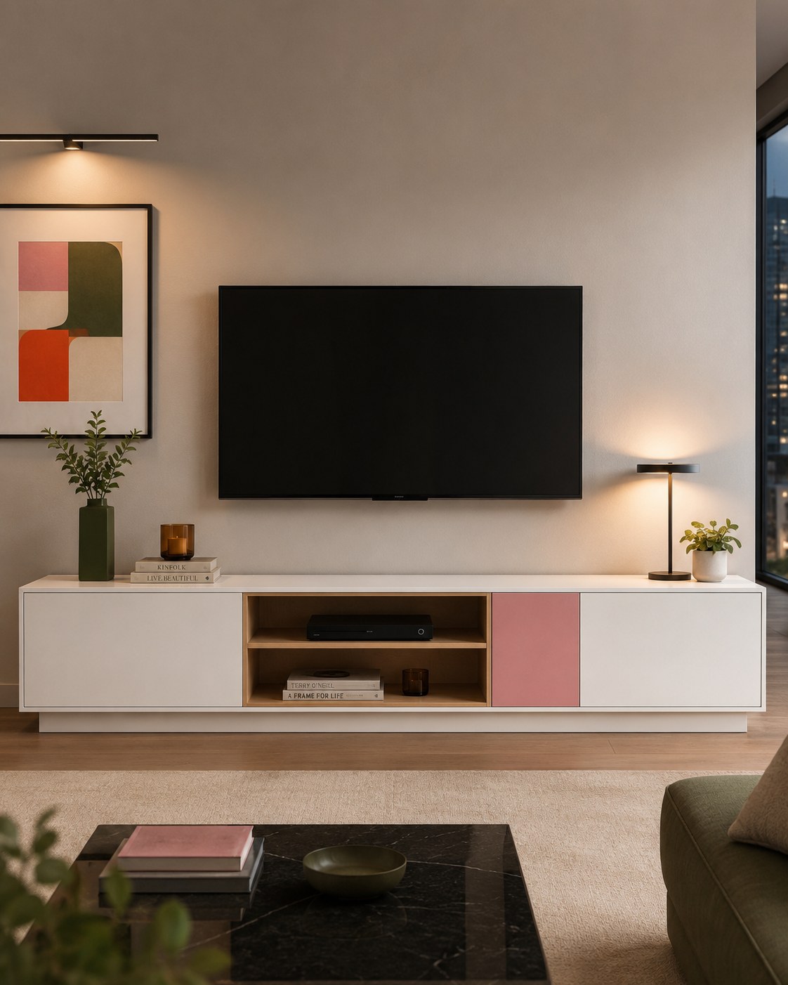 Dusty Pink Media Unit